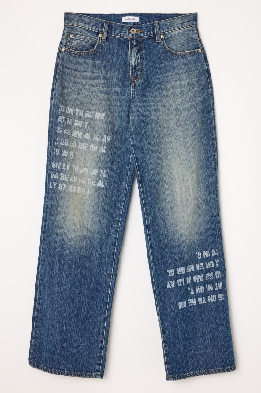 LAGUA GEM | VINTAGE PRINT STRAIGHT デニム (ストレート
