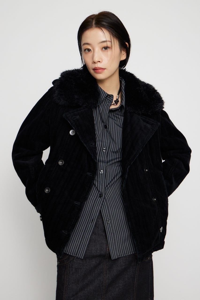 CORDUROY BOA ジャケット BLK FREE
