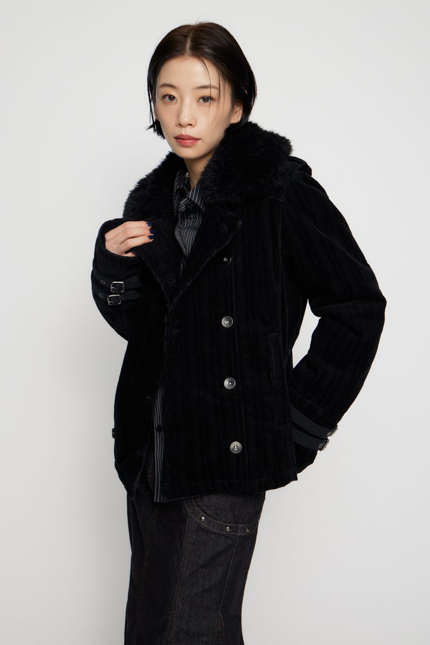CORDUROY BOA ジャケット BLK FREE