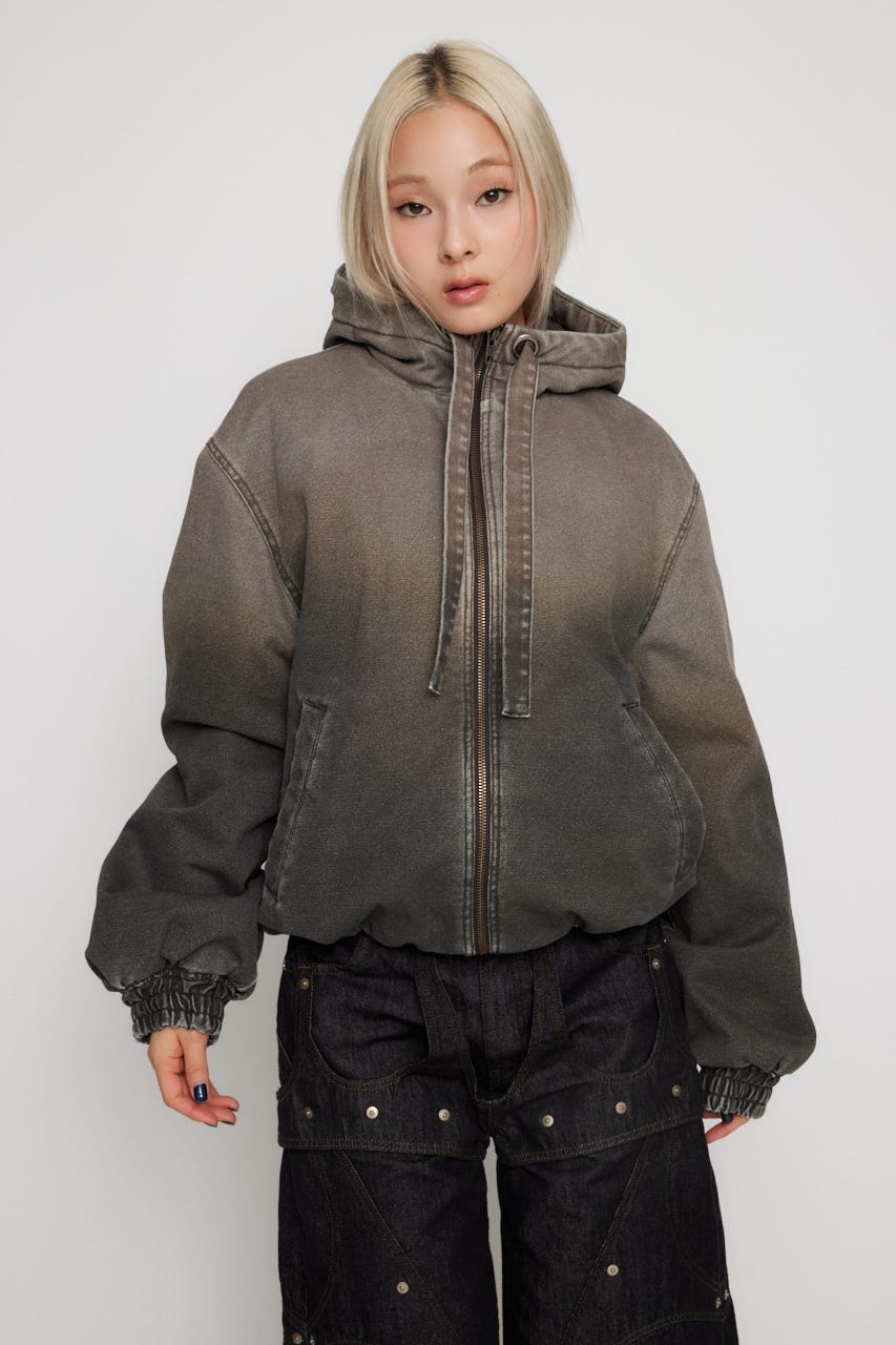 LAGUA GEM | GRADATION COTTON HOODIE ブルゾン (コート ) |SHEL