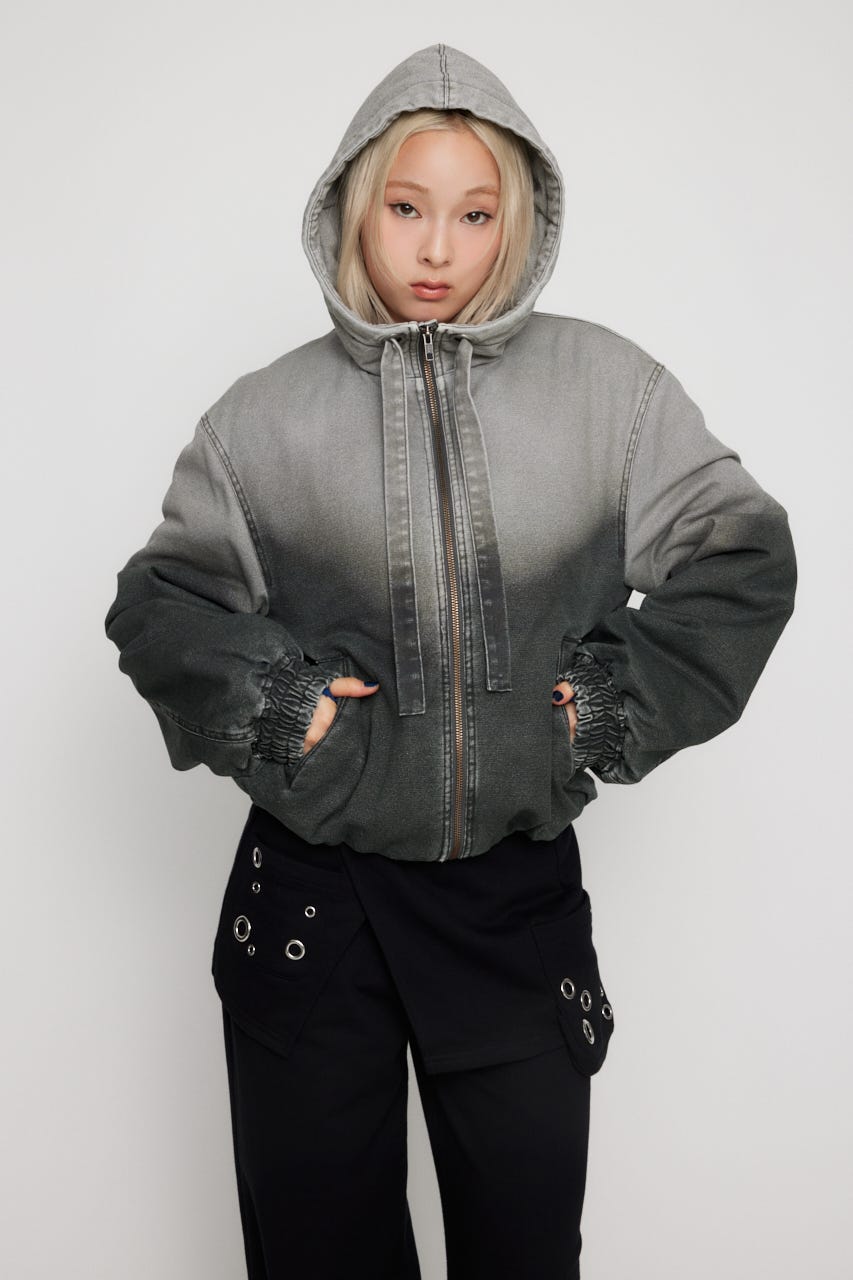 LAGUA GEM HOOD COMPACT MILITARY ブルゾン　白 LAGUA GEM HOOD COMPACT MILITARY ブルゾン白