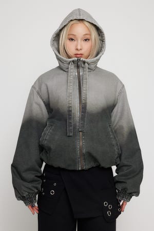 GRADATION COTTON HOODIE ブルゾン