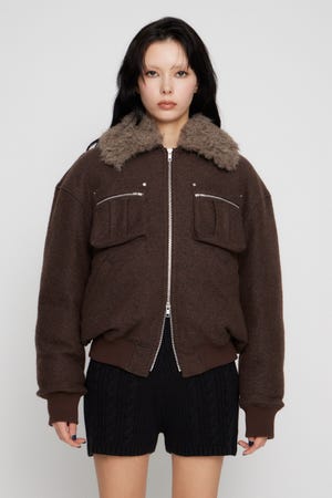 TWEED LIKE BOA ブルゾン