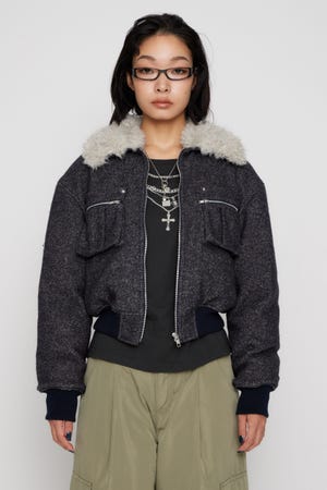 TWEED LIKE BOA ブルゾン