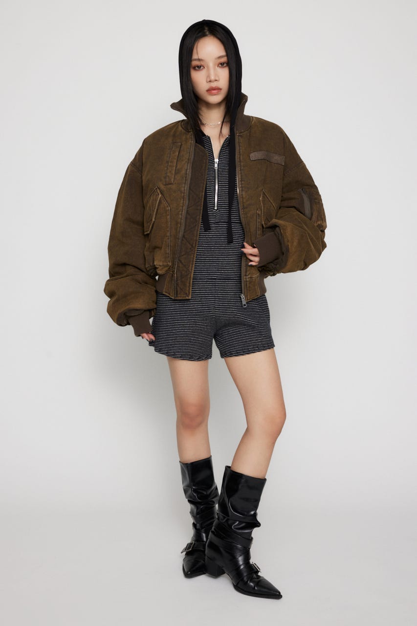 BIG POCKET COTTON MA-1 BRN FREE