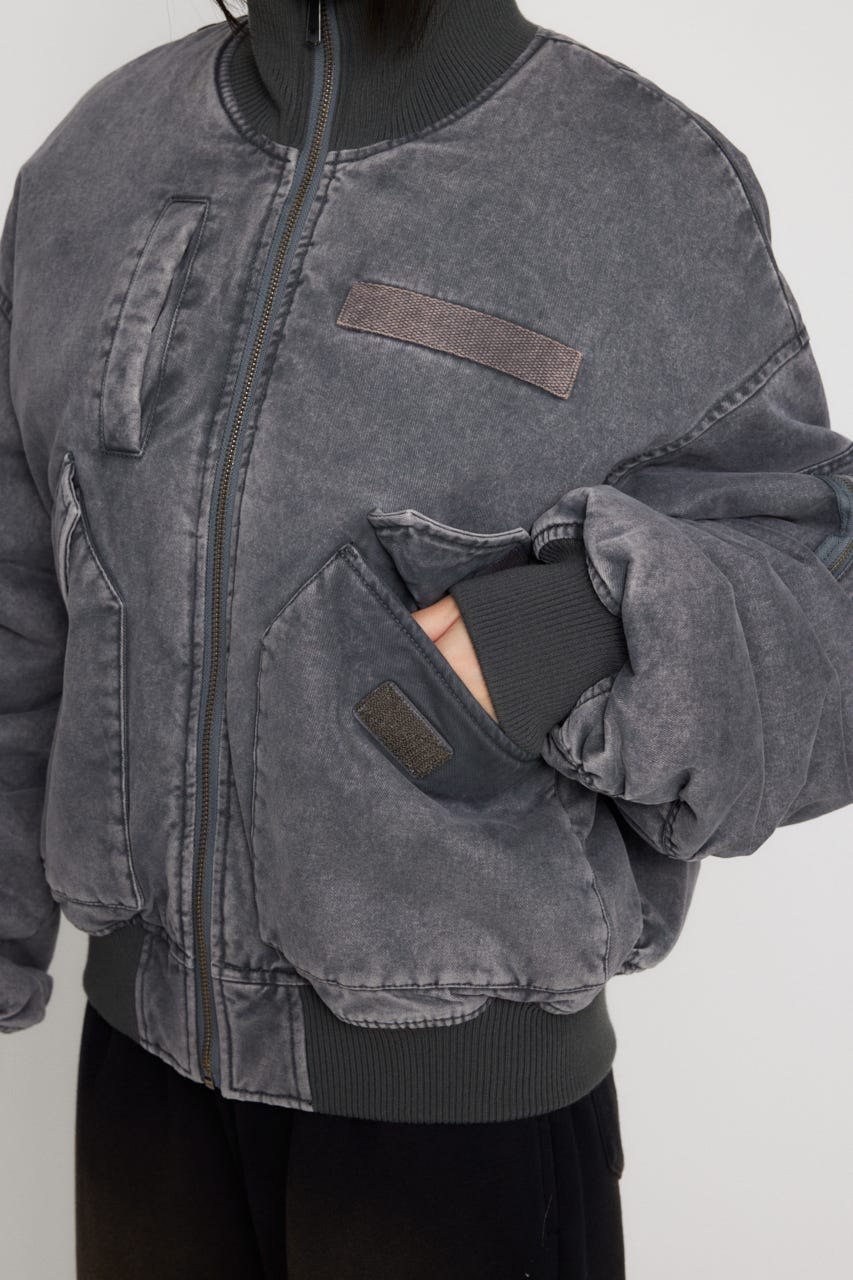 BIG POCKET COTTON MA-1 GRY FREE