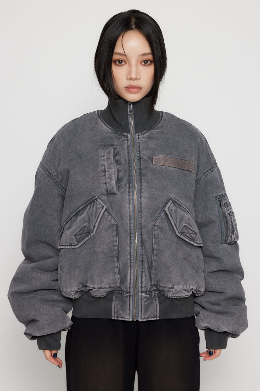 極美品　LAGUA GEM　BIG POCKET　MA-1　R　カーキ　完売品 LAGUA GEM | BIG POCKET COTTON MA-1 (ブルゾン ) |SHEL'TTER
