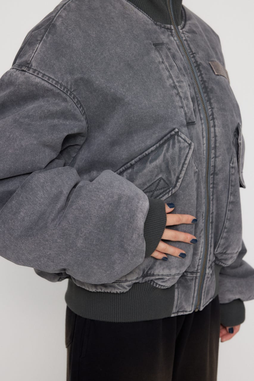 BIG POCKET COTTON MA-1 GRY FREE