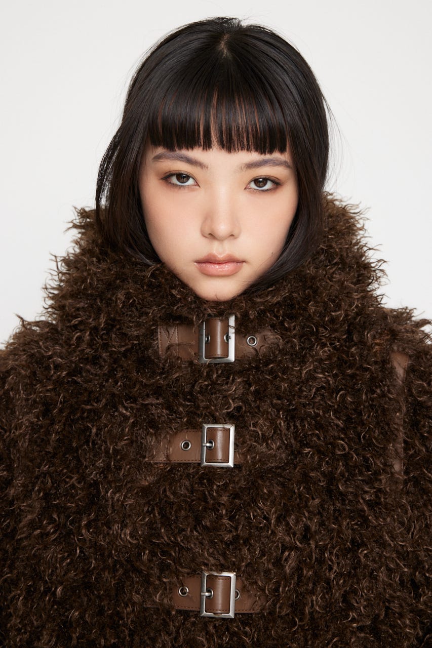 LAGUA GEM Belt フェイクファージャケット LAGUA GEM（ラグアジェム）の「BELT フェイクファージャケット