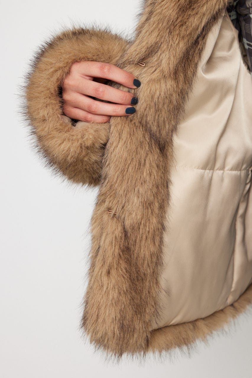 LAGUA GEM | POCKET POINT FAUX FUR コート (コート ) |SHEL