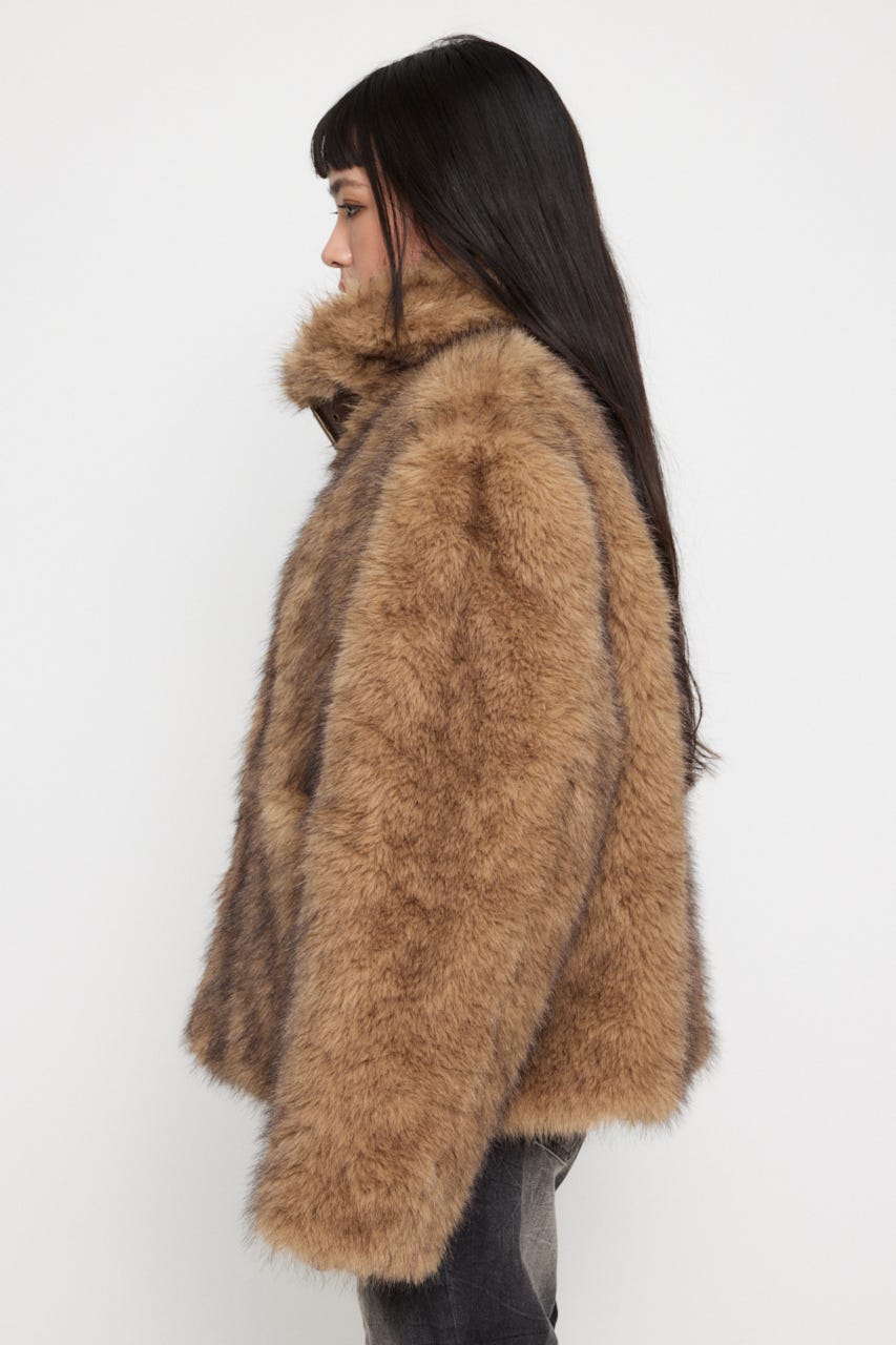 LAGUA GEM | POCKET POINT FAUX FUR コート (コート ) |SHEL