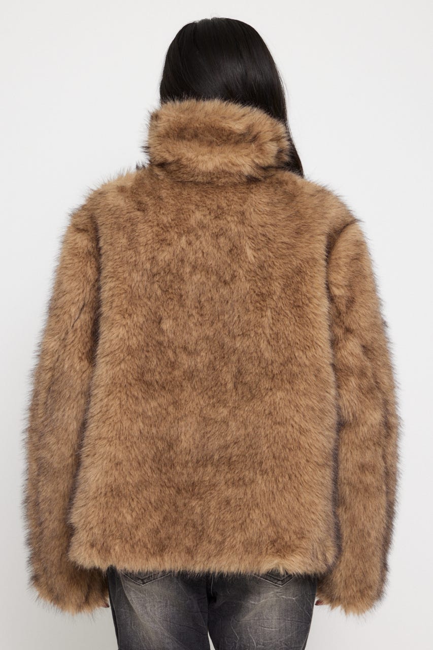 LAGUA GEM | POCKET POINT FAUX FUR コート (コート ) |SHEL