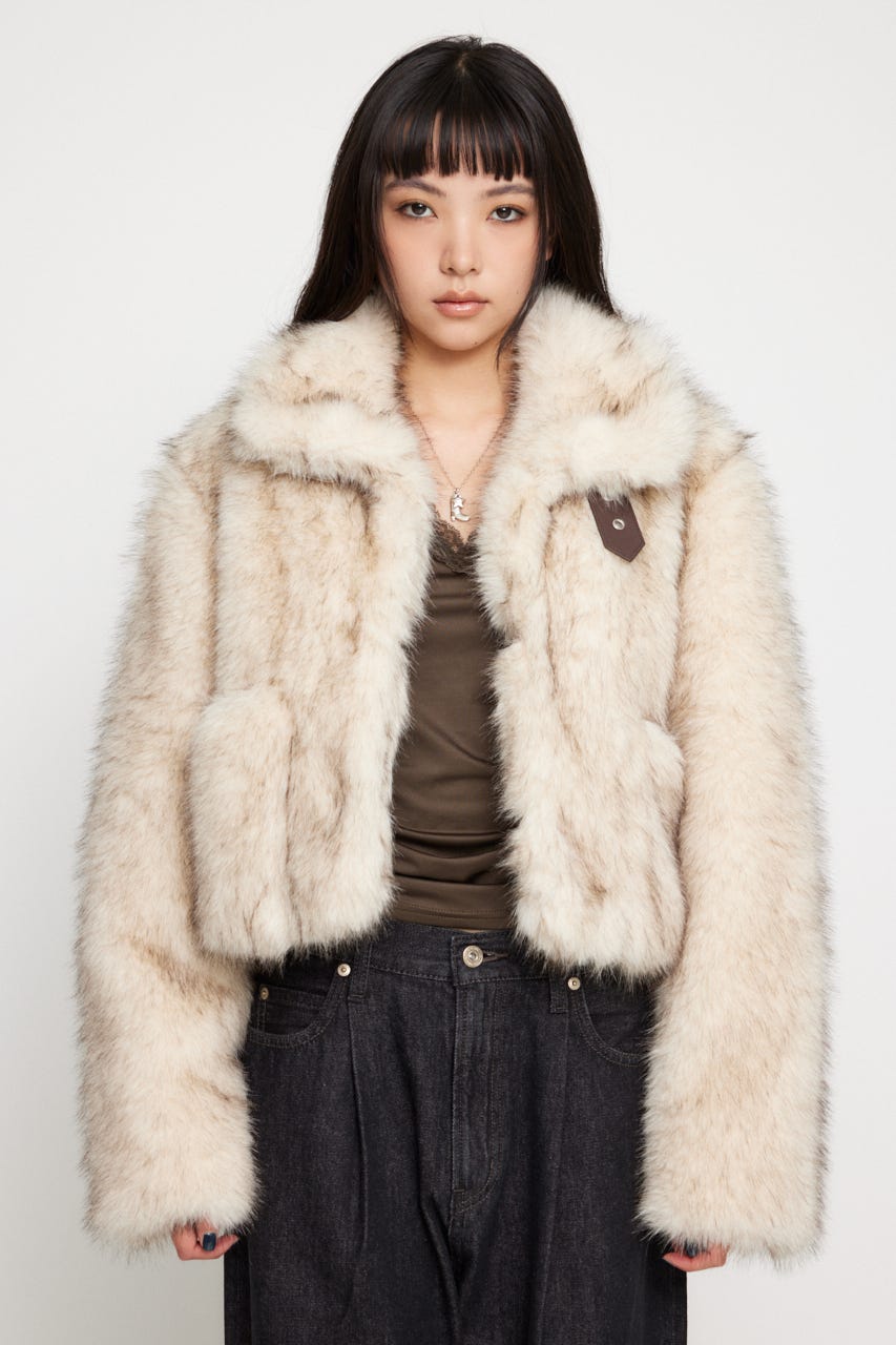 LAGUA GEM ファーコート LAGUA GEM | POCKET POINT FAUX FUR コート (コート ) |SHEL