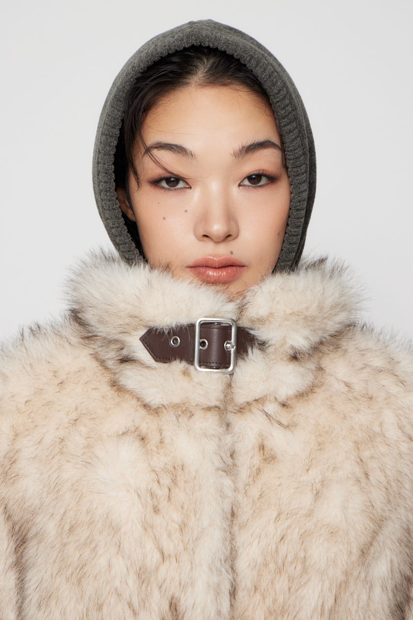 LAGUA GEM | POCKET POINT FAUX FUR コート (コート ) |SHEL