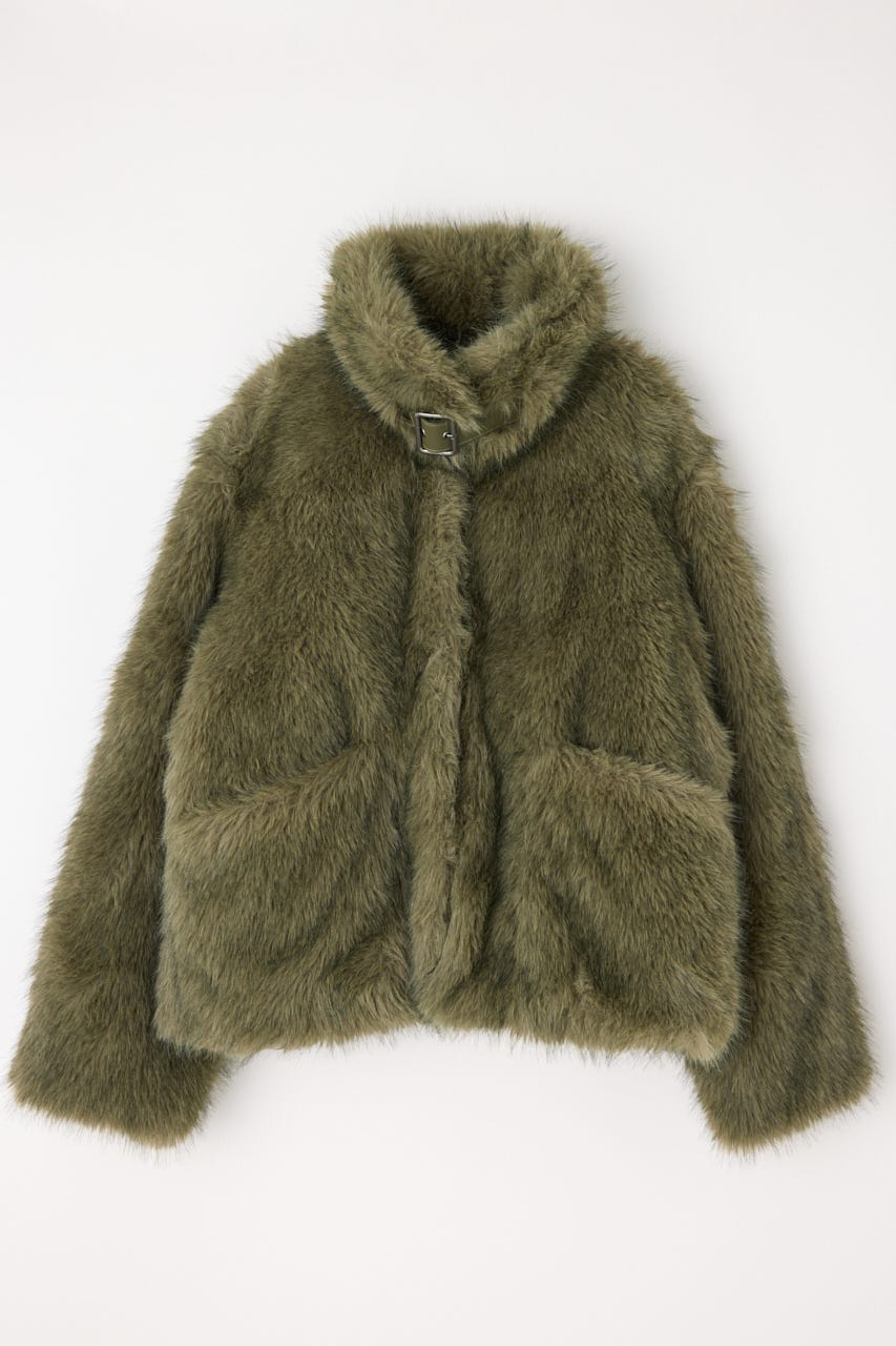 LAGUA GEM | POCKET POINT FAUX FUR コート (コート ) |SHEL