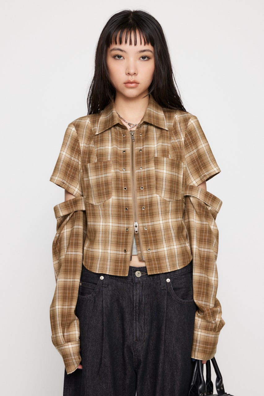 LAGUA GEM | 2WAY COMPACT CHECK シャツ (シャツ・ブラウス