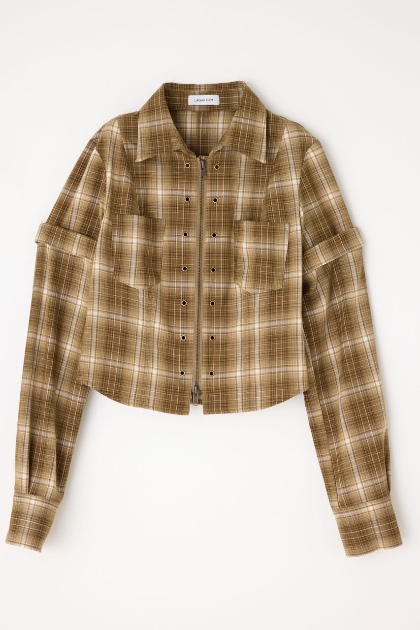LAGUA GEM | 2WAY COMPACT CHECK シャツ (シャツ・ブラウス