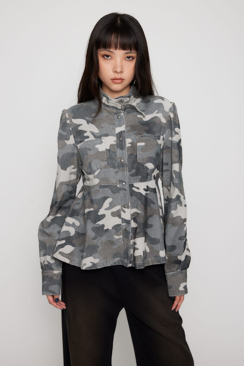 LAGUA GEM | PEPLUM CAMO トップス (シャツ・ブラウス ) |SHEL