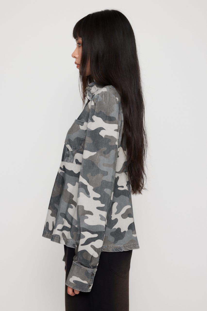 LAGUA GEM | PEPLUM CAMO トップス (シャツ・ブラウス ) |SHEL