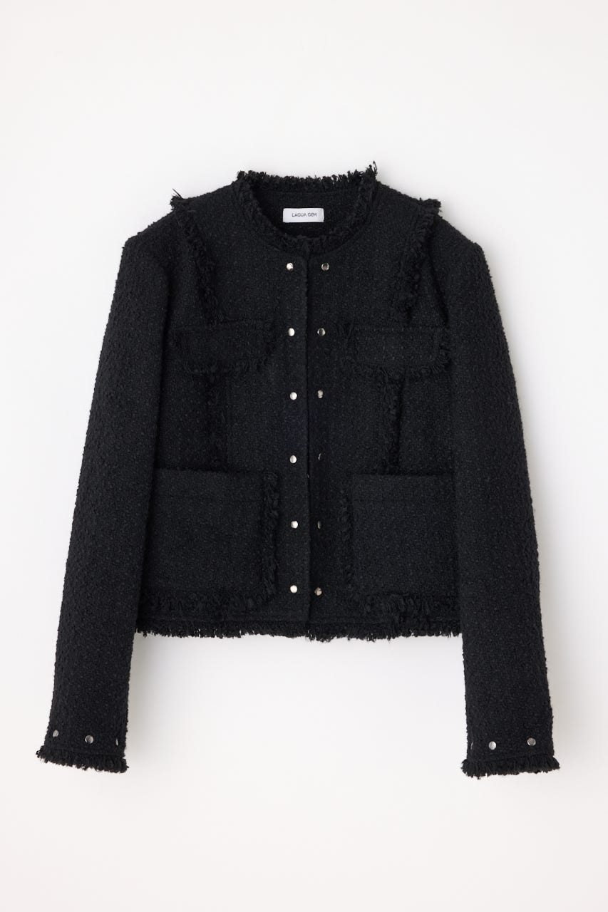 MOUSSY コート アウター COMPACT TWEED ジャケット MOUSSY COMPACT TWEED ジャケット NVY -ファッション通販