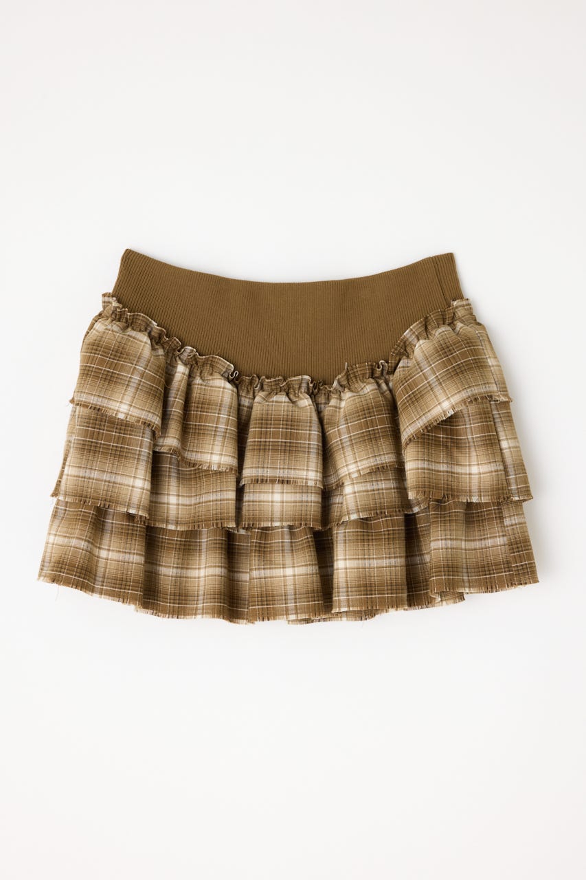 LAGUA GEM | CHECK FRILL スカート (スカート(ミニ) ) |SHEL