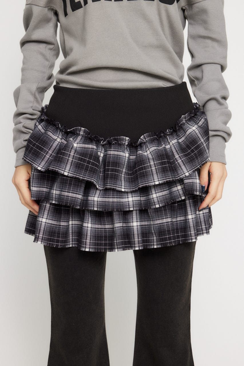 LAGUA GEM ミニスカート LAGUA GEM | CHECK FRILL スカート (スカート(ミニ) ) |SHEL