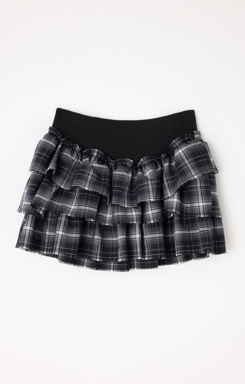 LAGUA GEM | CHECK FRILL スカート (スカート(ミニ) ) |SHEL