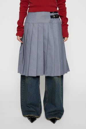 PLEATS MIDI スカート