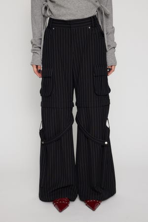 Bストームシェルターhdパンツ D.HYGEN - Bum Flap Damaged Denim Drop Crotch Slim Pants