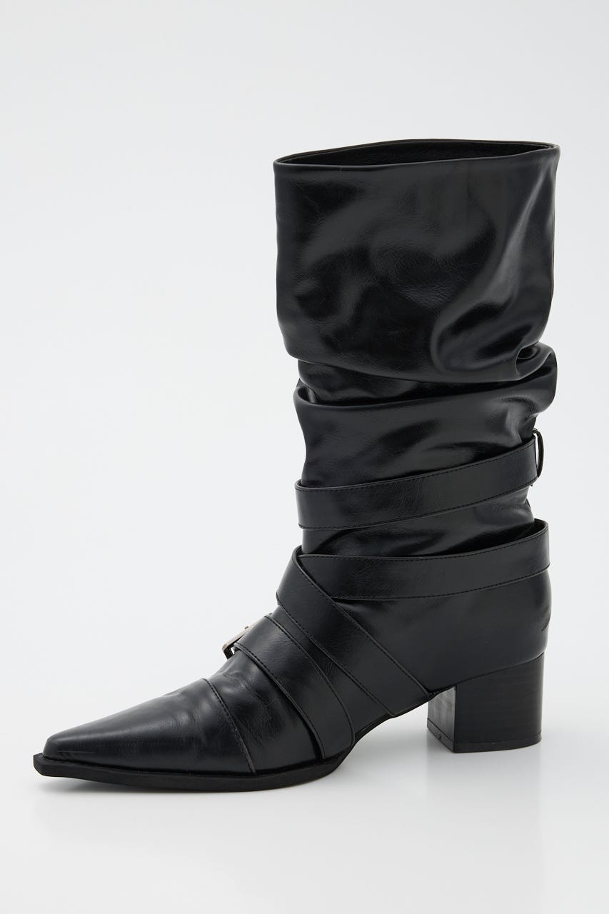 LAGUA GEM | BELT POINTED ロングブーツ (ブーツ ) |SHEL'TTER