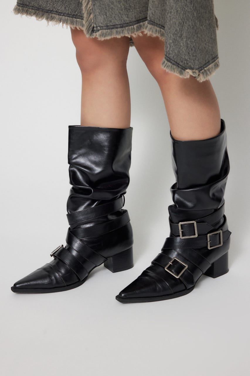 LAGUA GEM ブーツ レディース M LAGUA GEM ブーツ SQUARE TOE BELT レディース : ZOZOTOWN Yahoo