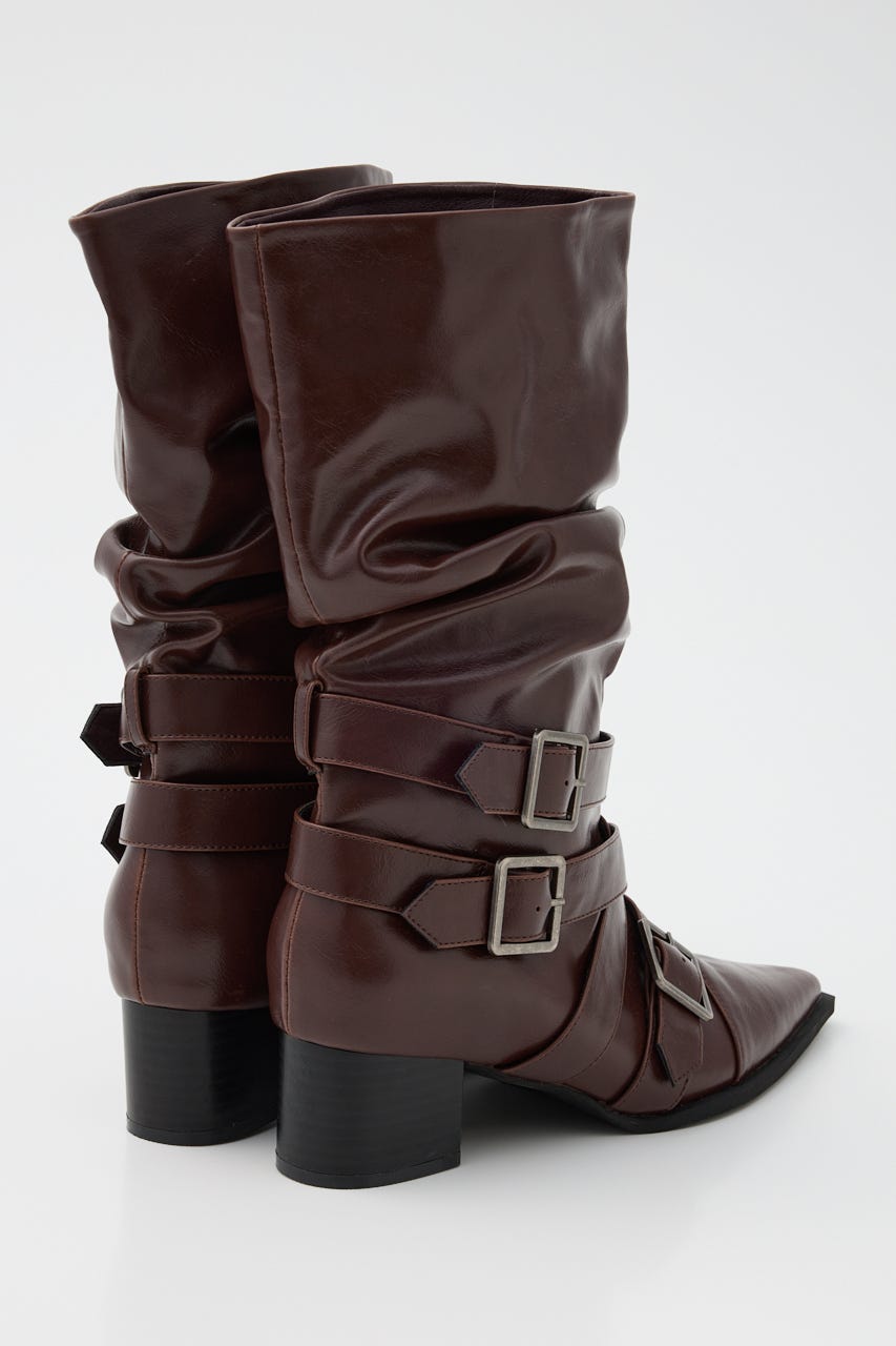 LAGUA GEM | BELT POINTED ロングブーツ (ブーツ ) |SHEL'TTER