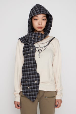 CHECK HOODIE ストール