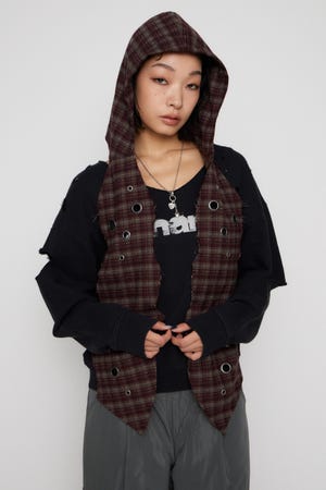 CHECK HOODIE ストール