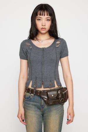 LAGUAGEM新品未使用トップス LAGUA GEM | FLOR LACE SLEEVE HOLE トップス (Tシャツ