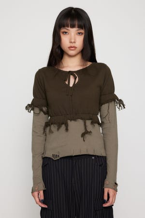 【新品】値下中　ラグアジェム　チェックlaguagem LAGUA GEM | CRASH COMPACT 2PIECE トップス (ニット ) |SHEL