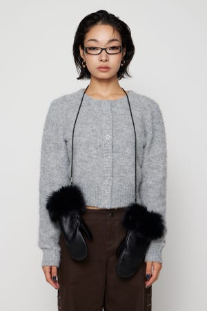 RING BUTTON COMPACT カーディガン