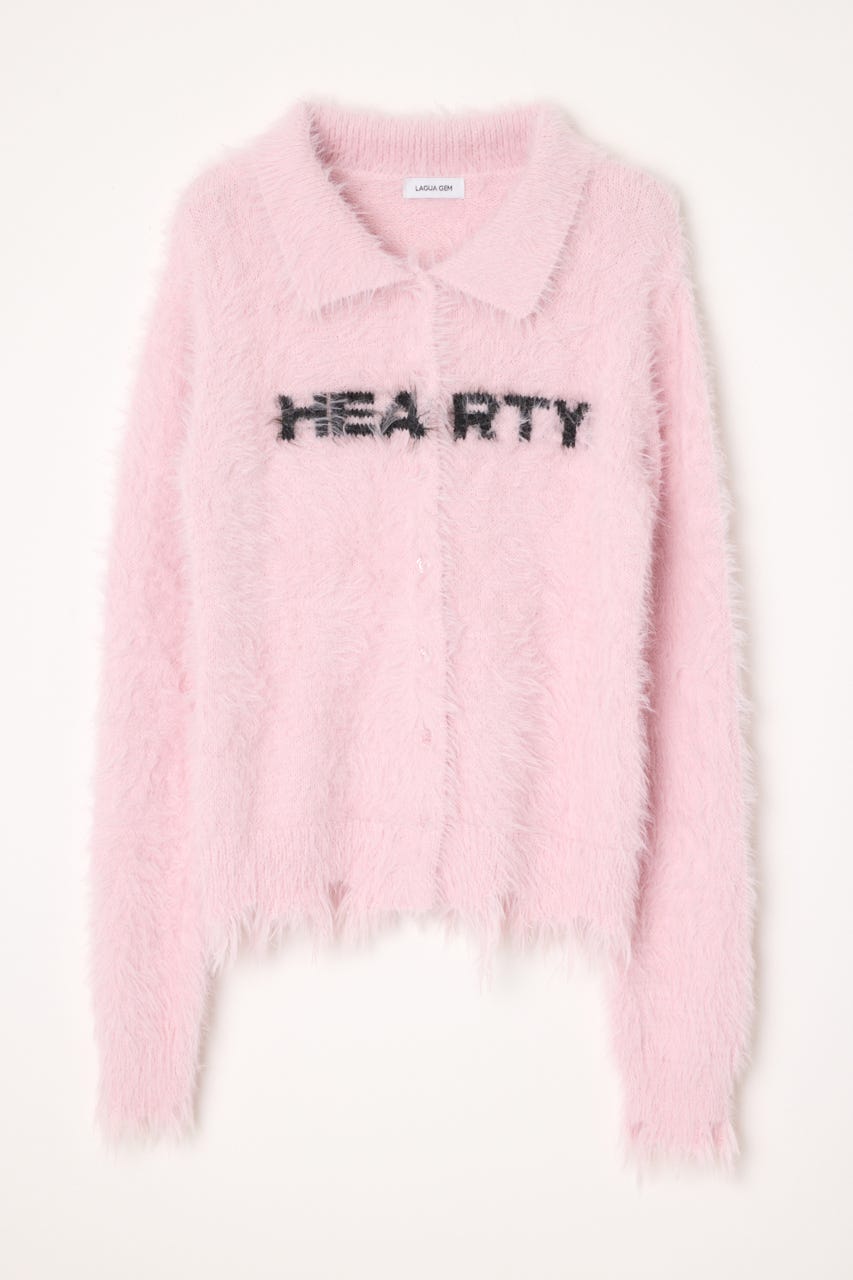 LAGUA GEM シャギーニット ピンク LAGUA GEM - swirl logo shaggy ニット ピンク ラグアジェムの