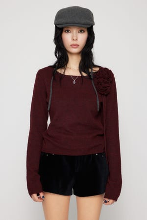 FLOWER MOTIF ニット