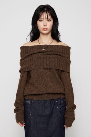 LOOSEY KNIT オフショルダー