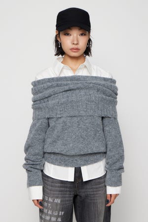 LOOSEY KNIT オフショルダー