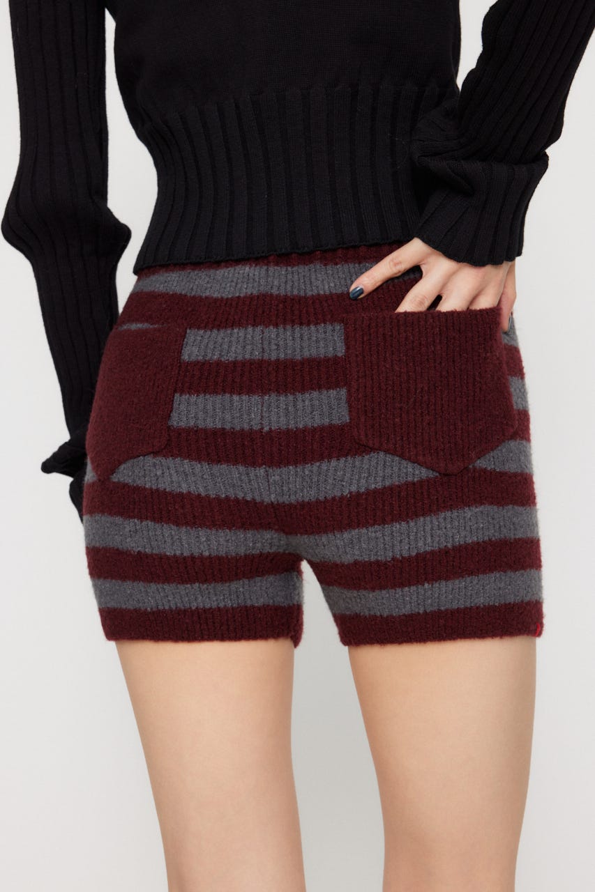 LAGUA GEM RIB KNIT ショートパンツ　ラグアジェム LAGUA GEM | RIB KNIT ショートパンツ (ショートパンツ ) |SHEL