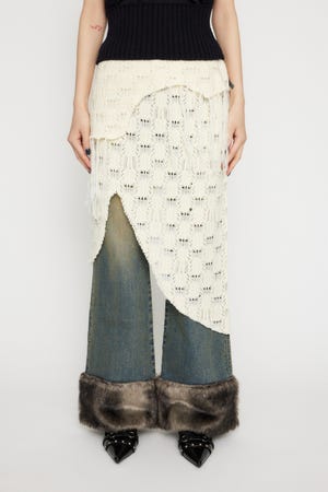 RANDOM HEM KNIT スカート