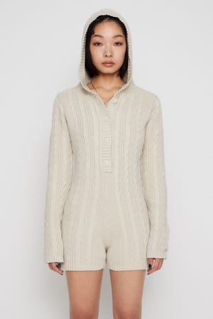 HOODIE CABLE ロンパース