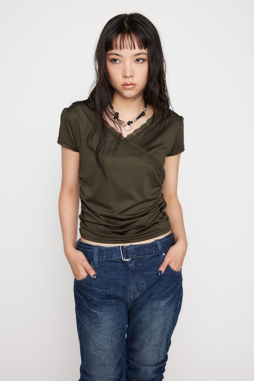 LAGUA GEM | EDGE LACE COMPACT トップス (Tシャツ・カットソー