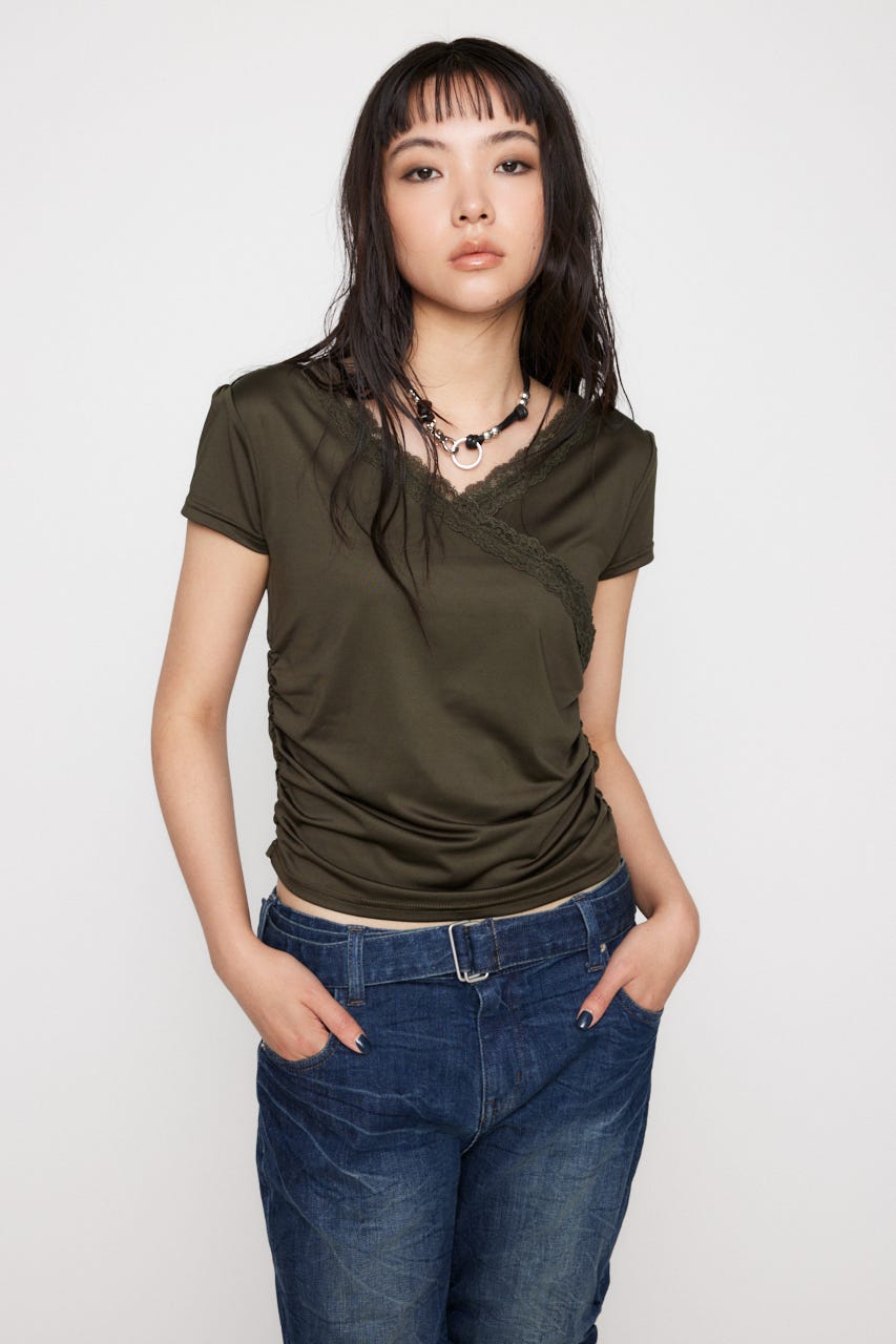 LAGUA GEM | EDGE LACE COMPACT トップス (Tシャツ・カットソー