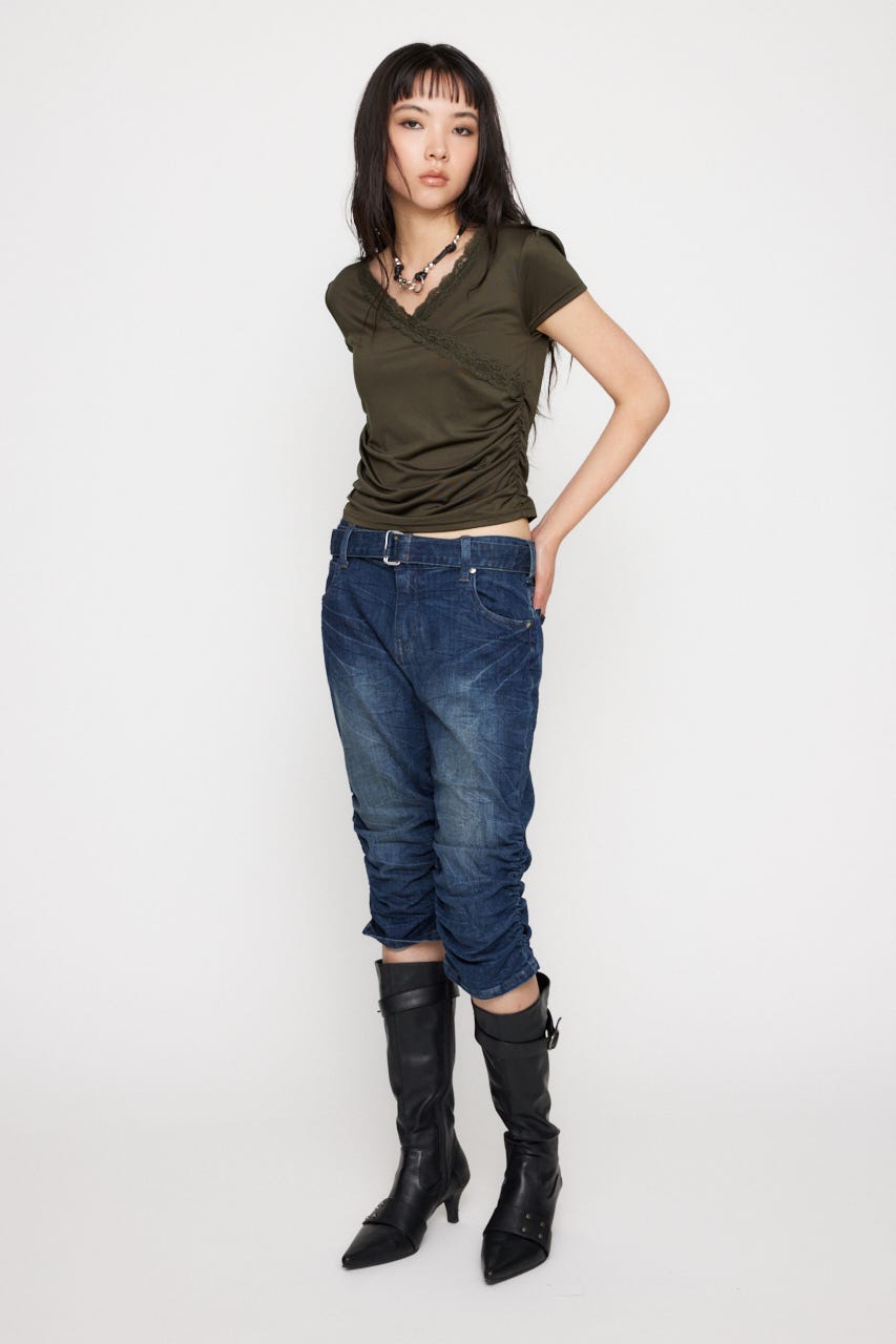 新品　　Liten トップス　ミントグリーン VIS ミントグリーン ニットトップス たくまし