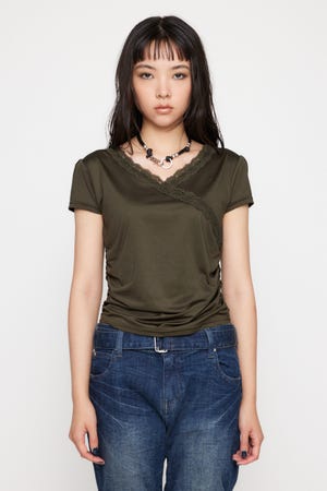 LAGUA GEM | EDGE LACE COMPACT トップス (Tシャツ・カットソー