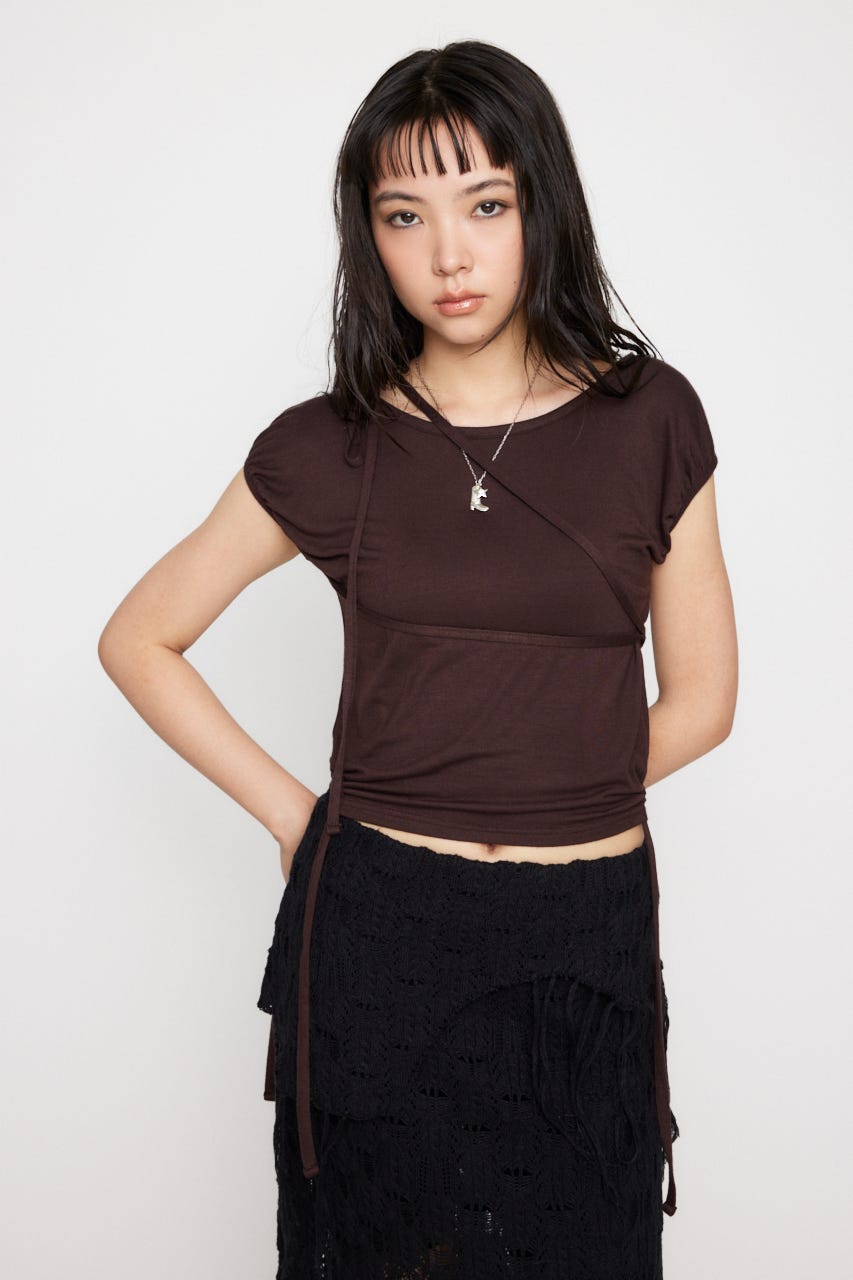 LAGUA GEM | RIBBON DROP トップス (Tシャツ・カットソー(半袖