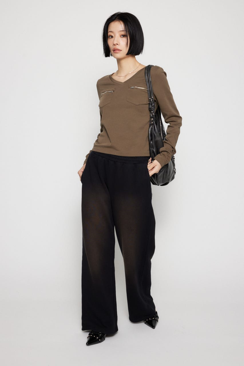GOOD LUCK GEM スターレースロンt LAGUA GEM | ONE SHOULDER MIX ニット (タンクトップ ) |SHEL